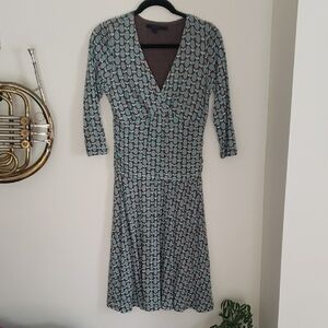 Patterned V-Neck Dress